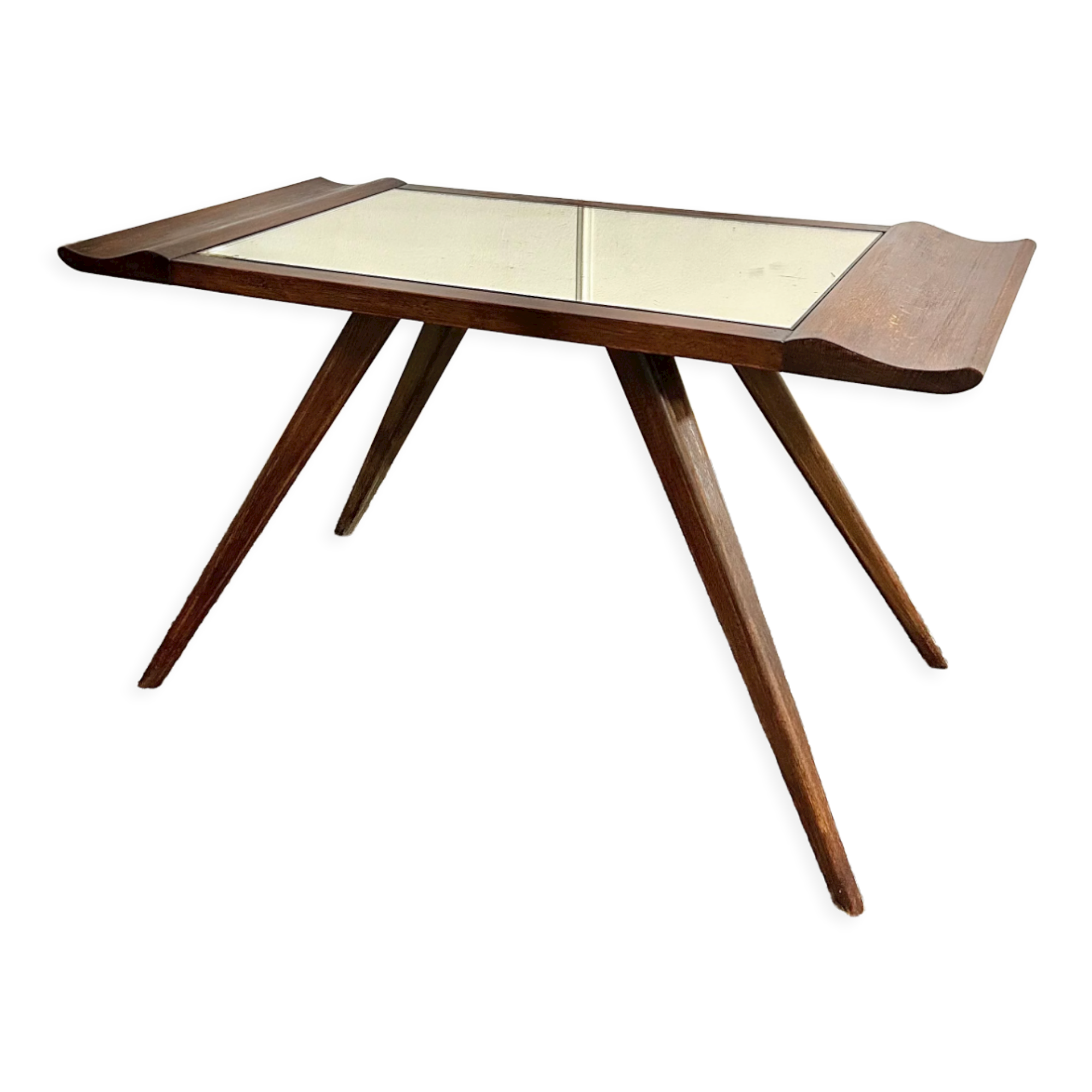 Mirror coffee table and compass legs