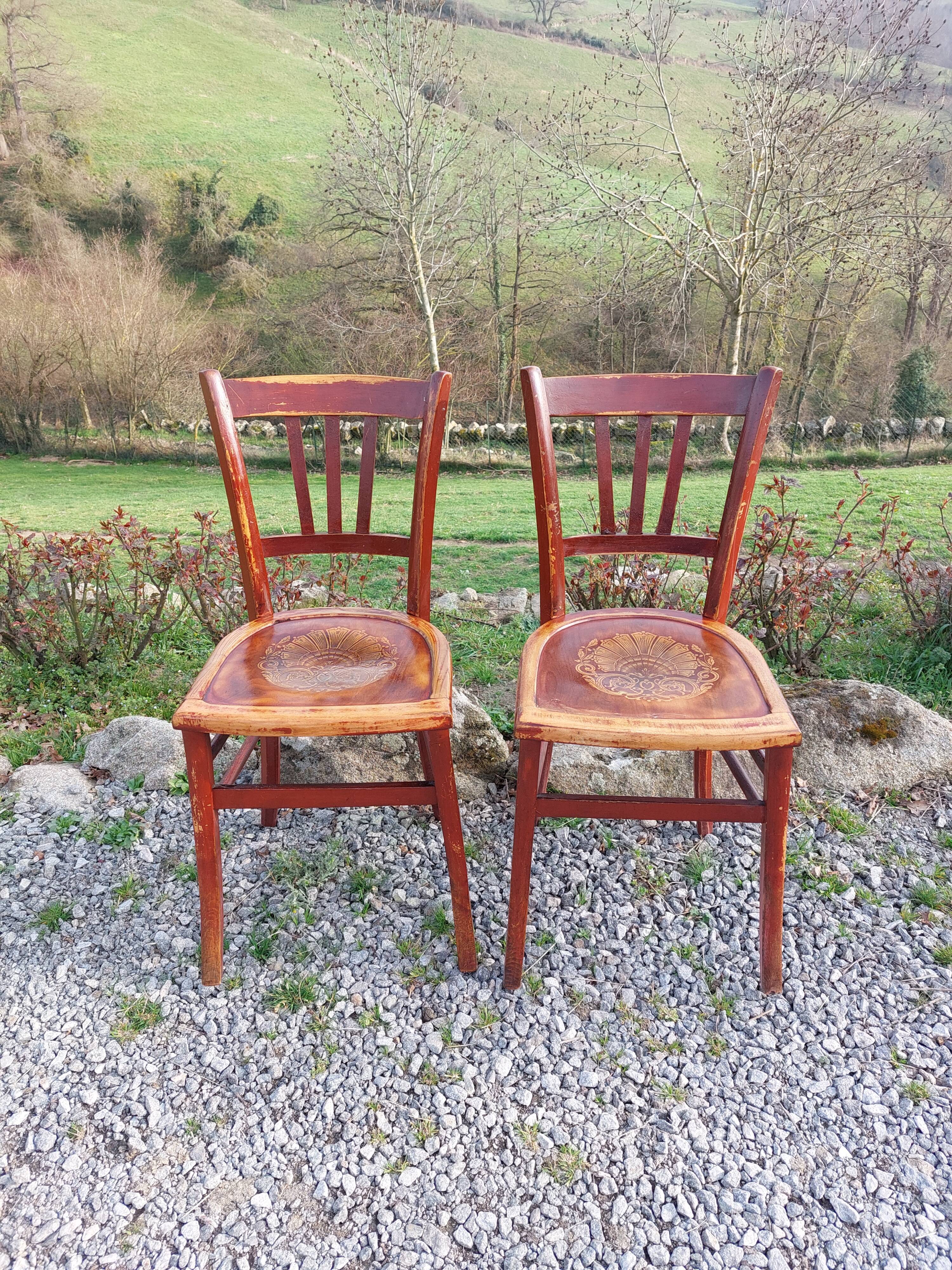 Bistro chairs with patterns