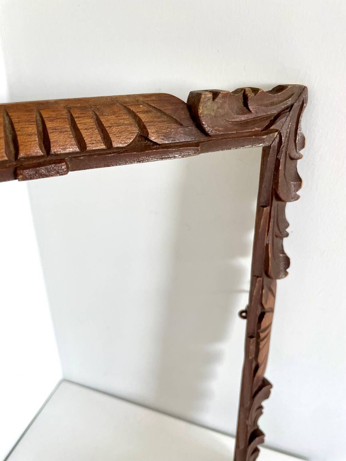 Antique handcarved frame Cedarwood 29.5 cm x 24 cm