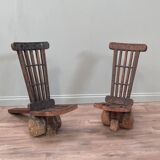 Pair of wooden chairs