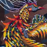 Framed vintage rooster canvas tapestry