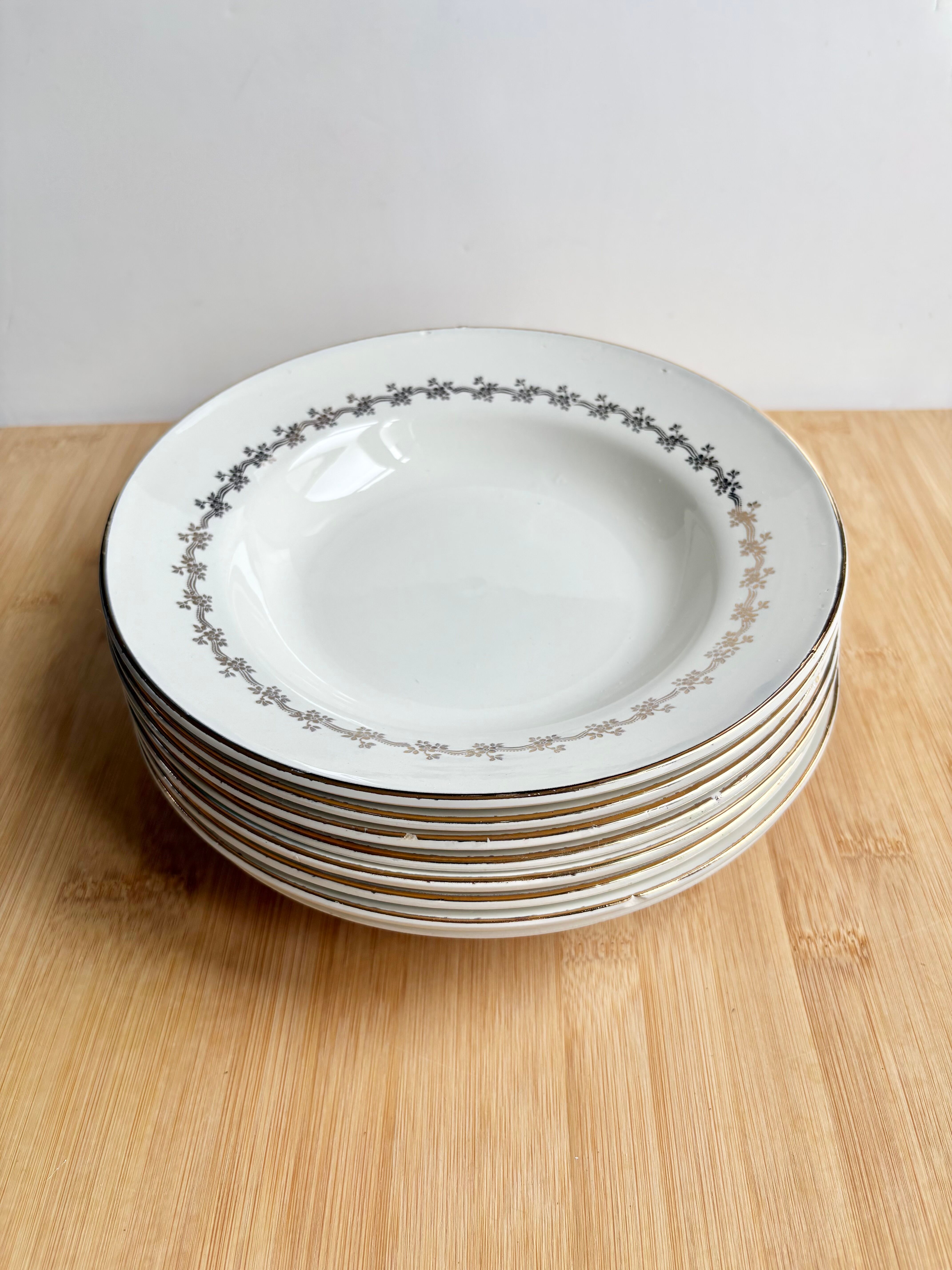 8 Digoin Sarreguemines plates