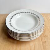 8 Digoin Sarreguemines plates