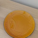Set of 5 mustard yellow plates in slip