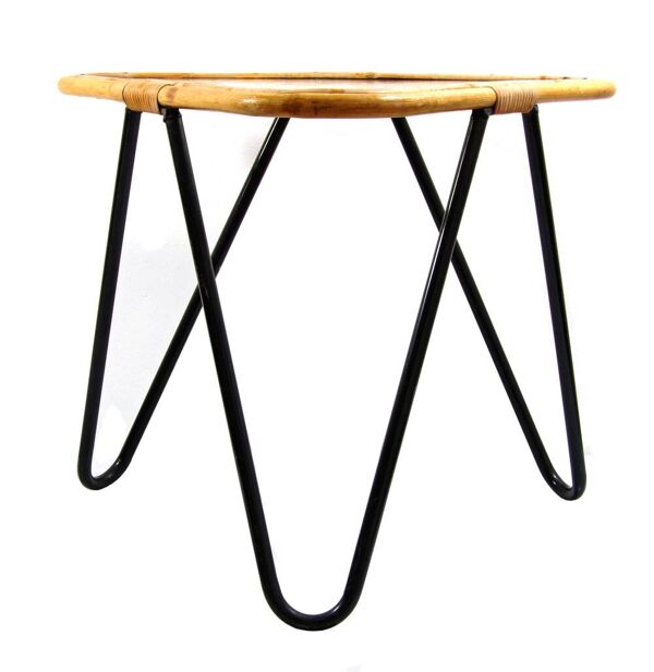 Table en verre triangulaire vintage des années 1950, Dirk van Sliedrecht