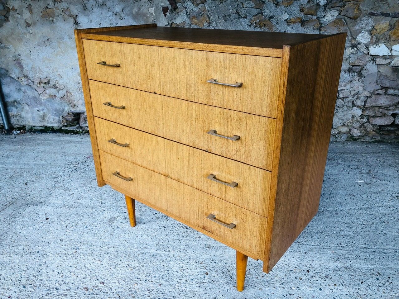 Vintage 4-drawer dresser by Capelle 70s