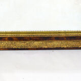 Large gold mirror and wood scale style 80x60