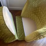 Large Moroso Patricia Urquiola Redondo velvet armchair