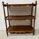 Napoleon III console table with three shelves in mahogany and veneer, 19th century