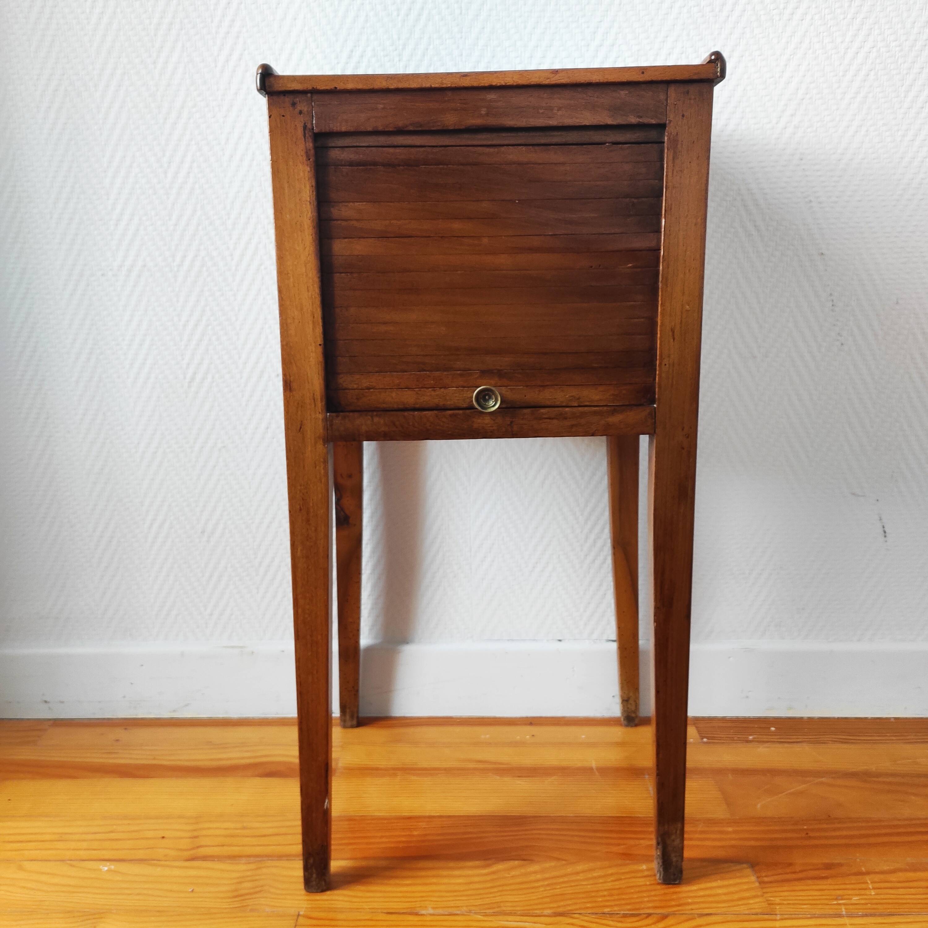 Directoire walnut bedside table