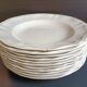 Set of 11 hollow plates of Sarreguemines, ivory color