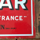 Old enamelled plate "antar l'huile de france" 45x54cm 1950