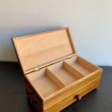 Wooden sewing basket, 1960s