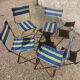 Set of 4 vintage folding camping chairs
