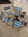Set of 4 vintage folding camping chairs
