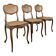 Set of 3 caned chairs in Louis XV style.
