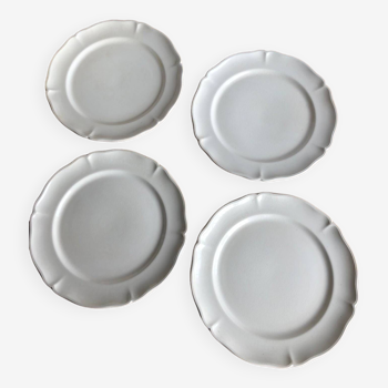 4 assiettes à dessert couleur blanc crème Villeroy et Boch