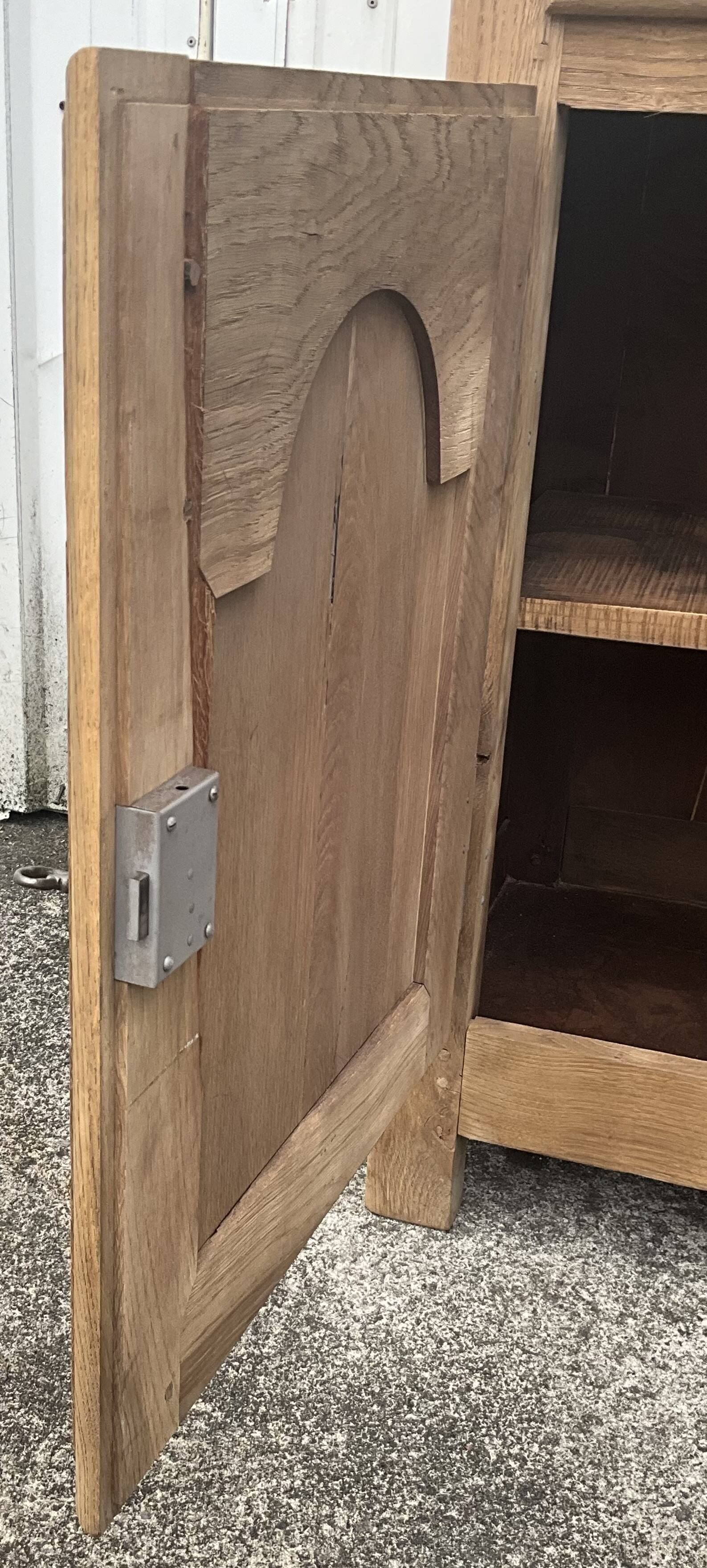 Solid Oak Sideboard Mid 20th Century