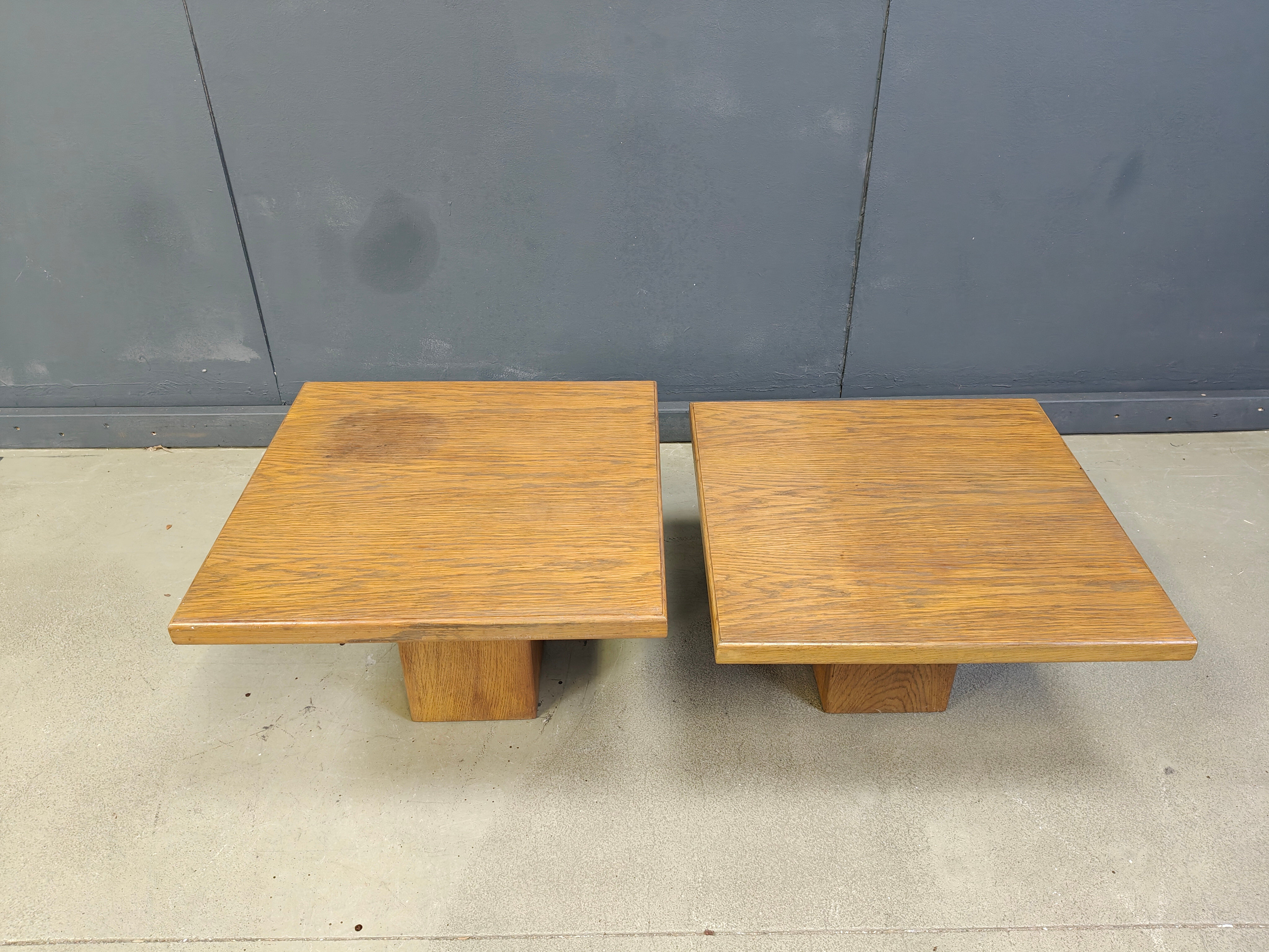Pair of vintage wooden coffee or side tables, 1960s