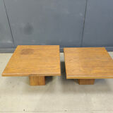 Pair of vintage wooden coffee or side tables, 1960s