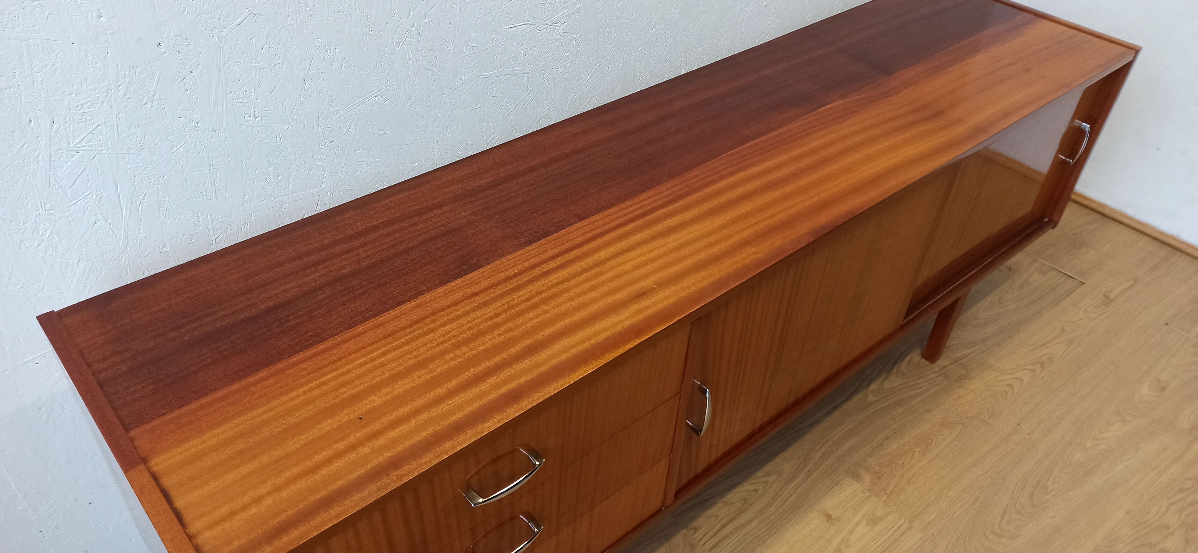 Modernist long sideboard of the 1970s