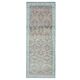 Vintage Turkish Oushak Handmade Wool Cotton Brown Runner Rug 118x309
