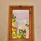 Vintage Spanish mirror in natural bamboo, 1950.