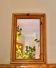 Vintage Spanish mirror in natural bamboo, 1950.