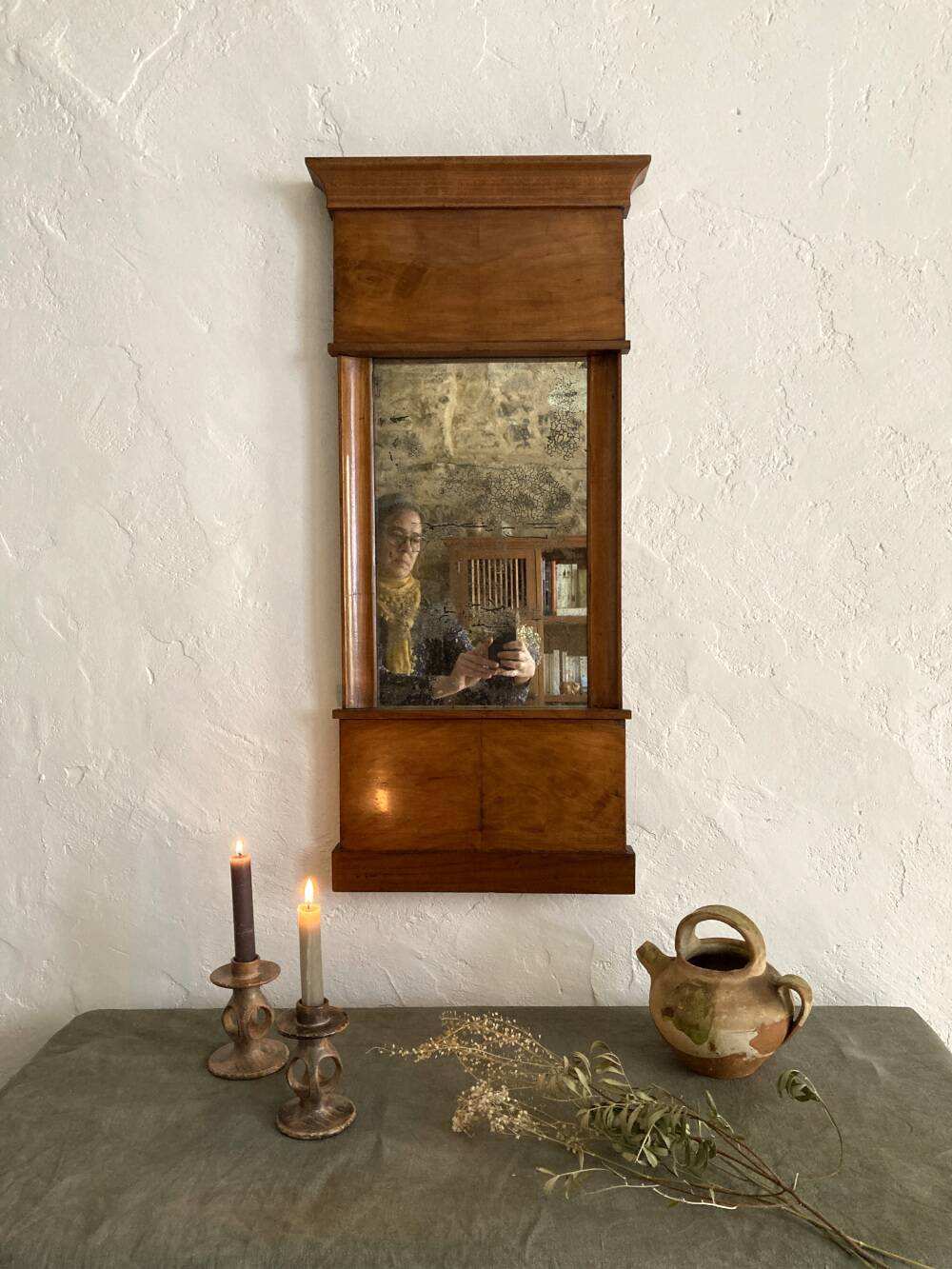 Old Biedermeier mirror, circa 1830