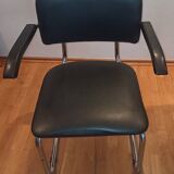 Office chair with a chrome design