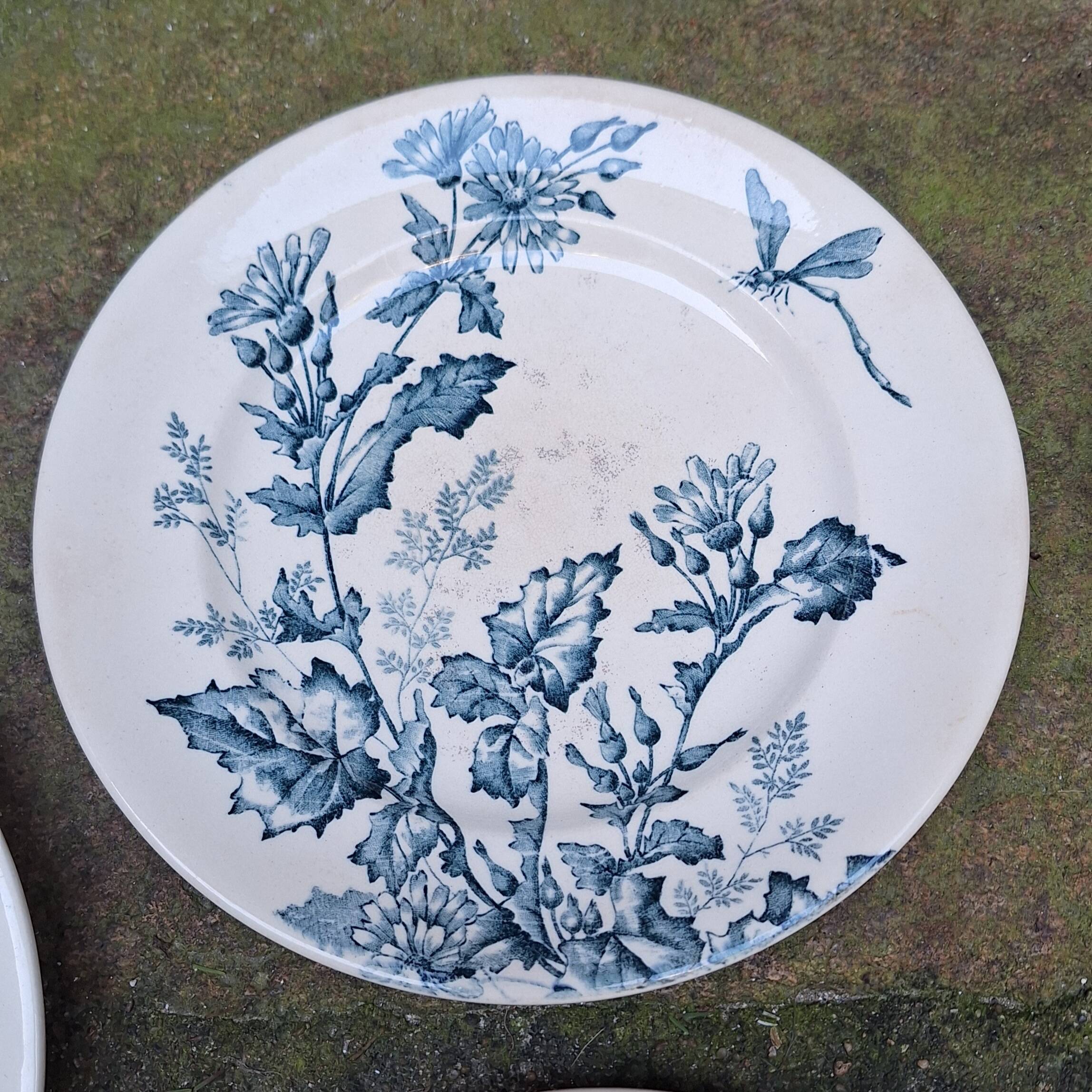 Service set in Longwy earthenware, Terre de fer.