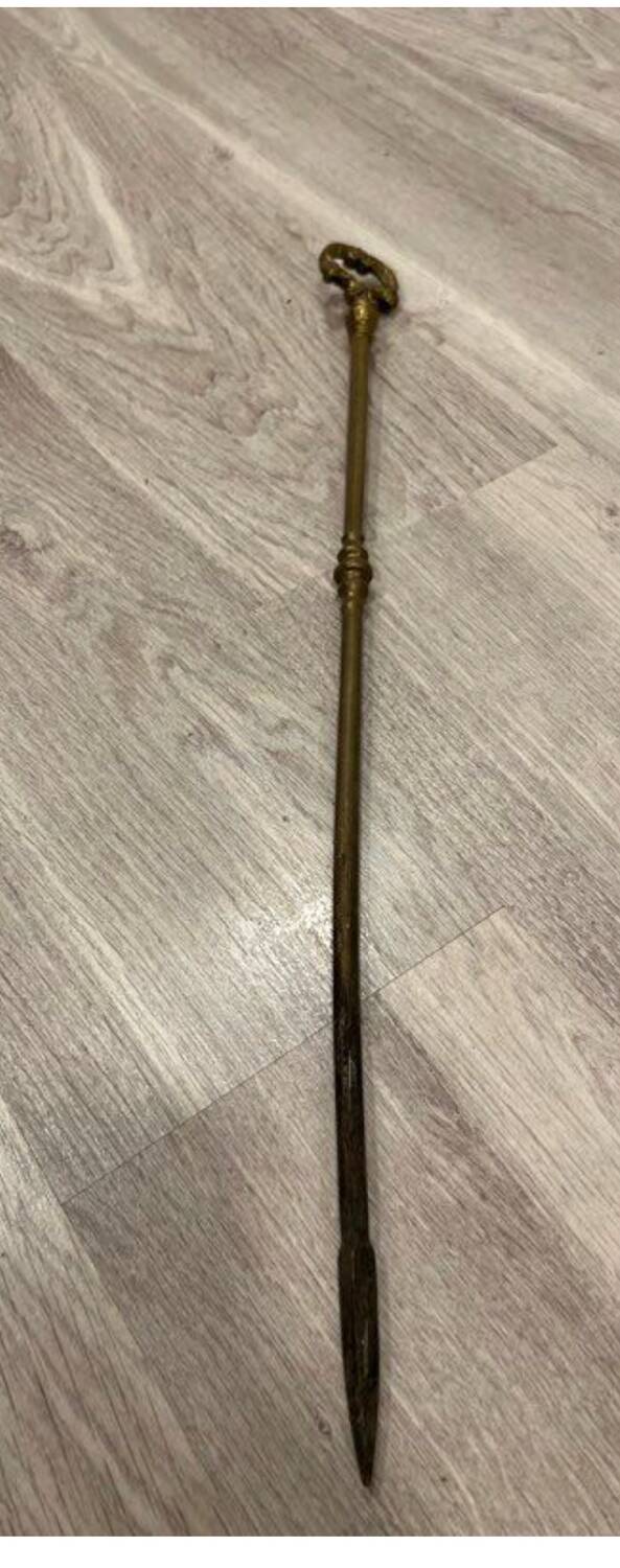 Necessary fireplace set in brass or bronze