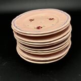 Pink ceramic dinner service with small flower patterns – 1224b7