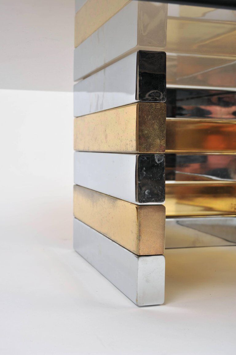 Low brass & chrome table