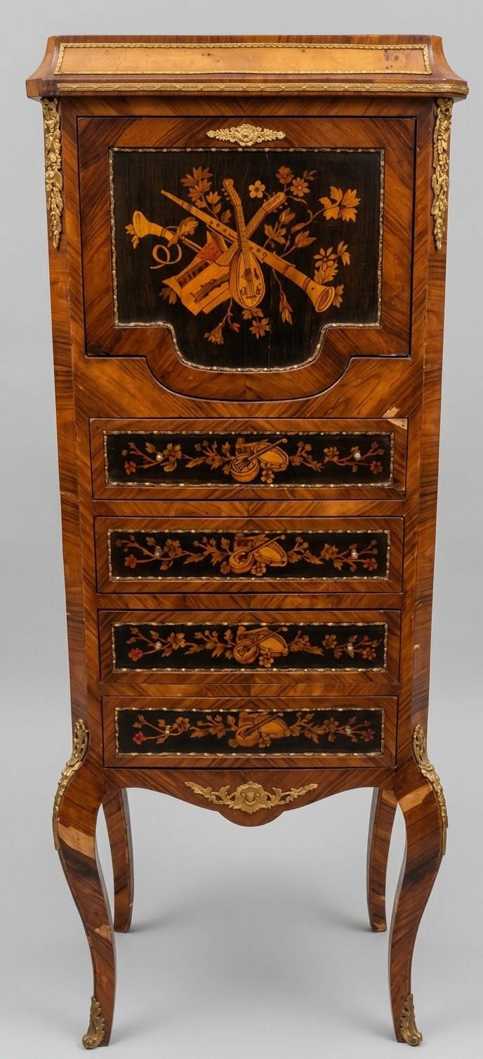 Petit secrétaire à tiroir de style Louis XV