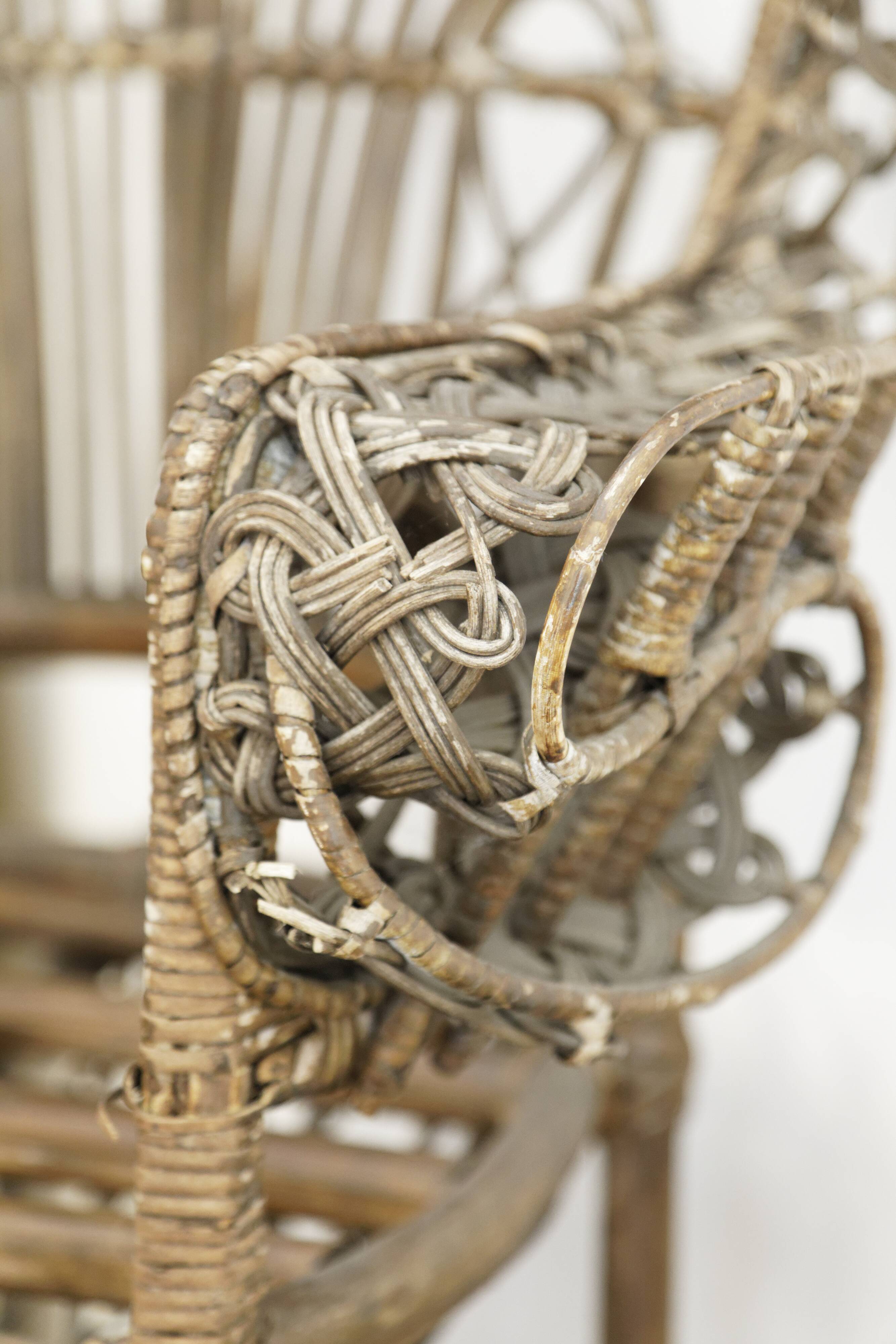 Armchair Emmanuelle Peacock Rattan