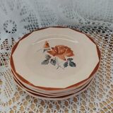 6 Digoin and Sarreguemines dessert plates