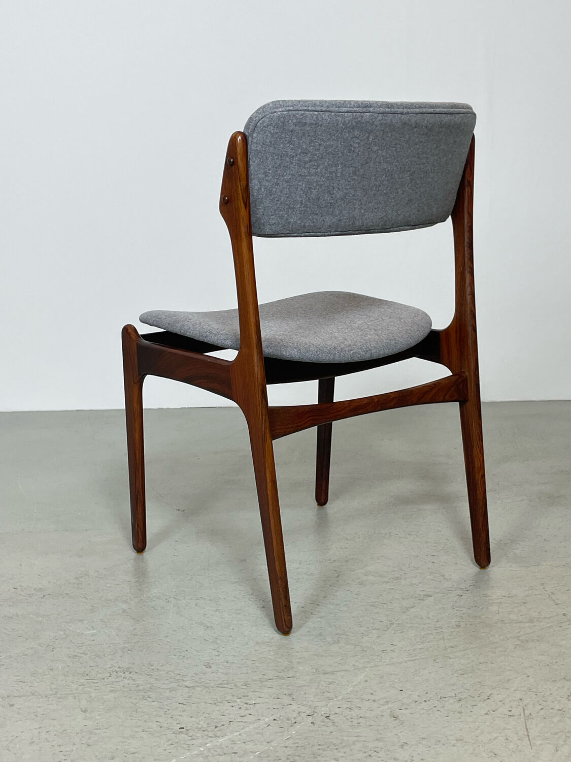 Danish mid-century palisander dining chair model 49 by erik buch for o.d. mobler, 1960s