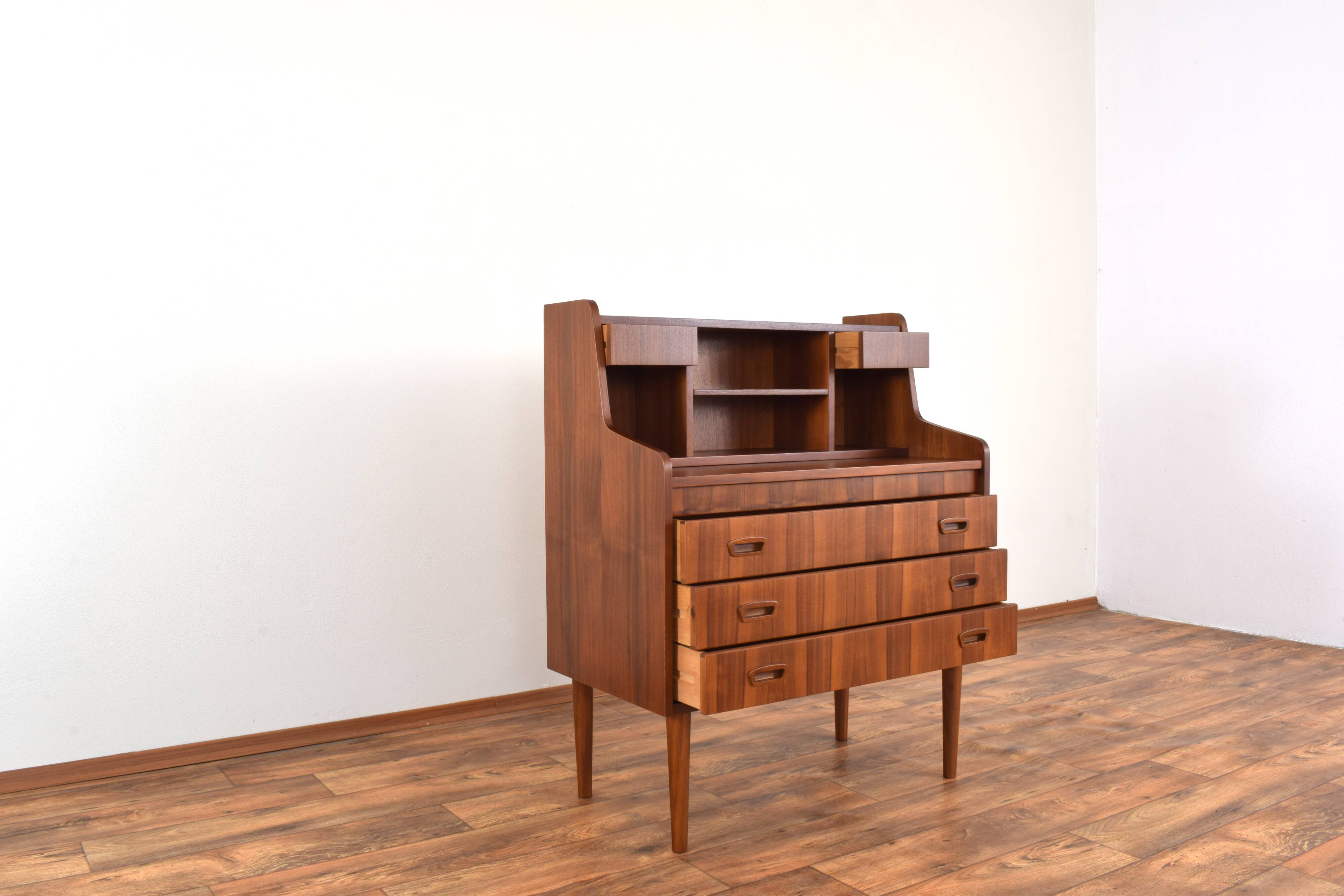 Mid-Century Danish Walnut Secretary, 1960s.