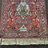 Tapis d’orient en cachemire et soie 44x92cm