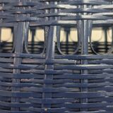 Blue wicker basket