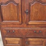 Buffet cabinet in oak with 4 doors and 1 drawer from the 18th century