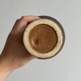 Dark brown raw ceramic cup