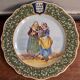 Porquier Scalloped Plate - Beautiful Rosporden and Pont-l'Abbé decor