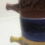 Set of 4 vintage ceramic fondue bowls