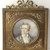 Miniature représentant un gentleman signé Clo Moret