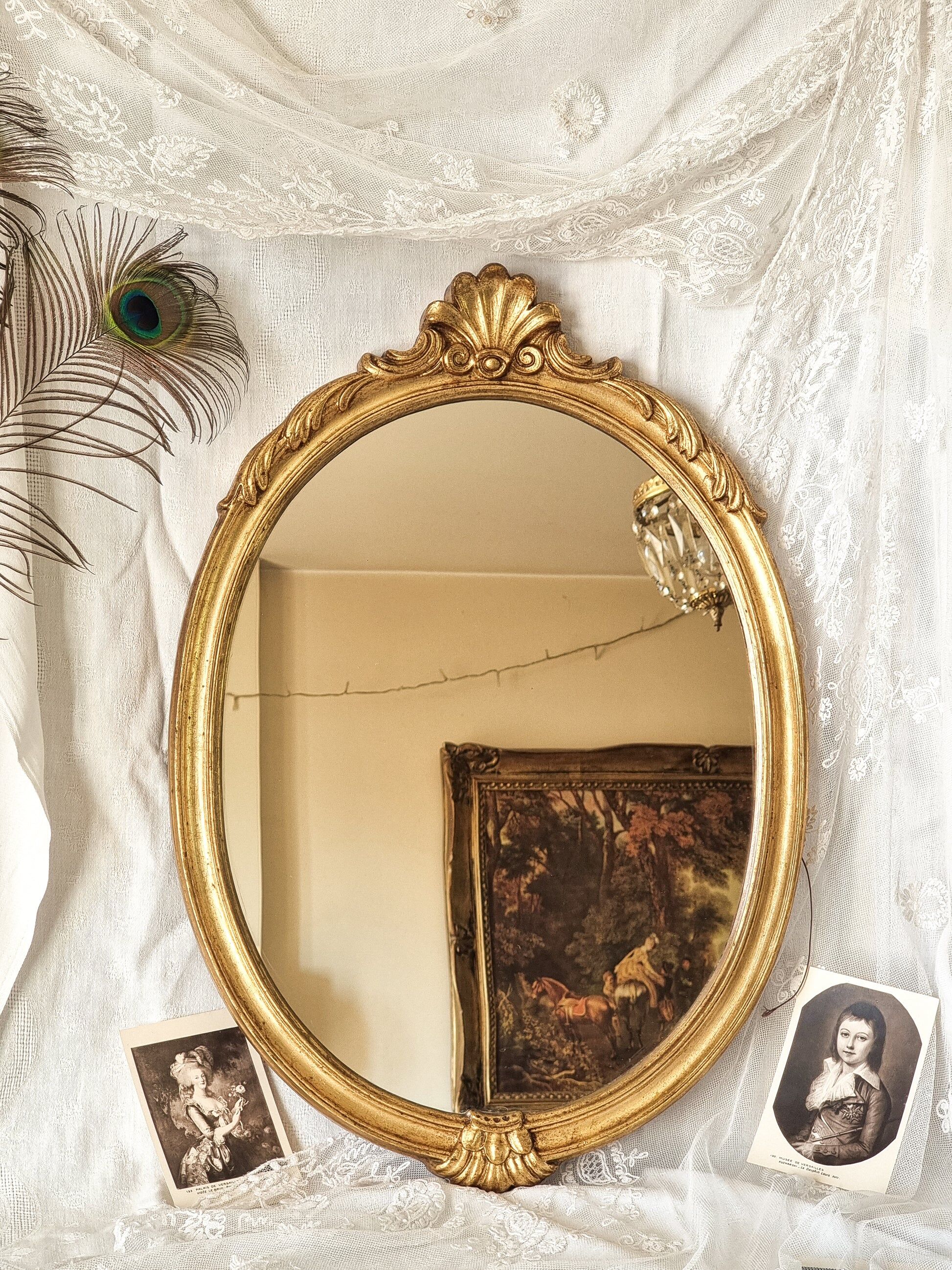 Golden rococo mirror