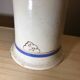 Painted terracotta bottle in black style signed CS bird painting floral decoration