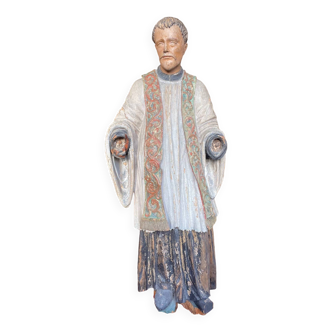 Statue religieuse 18ème polychrome
