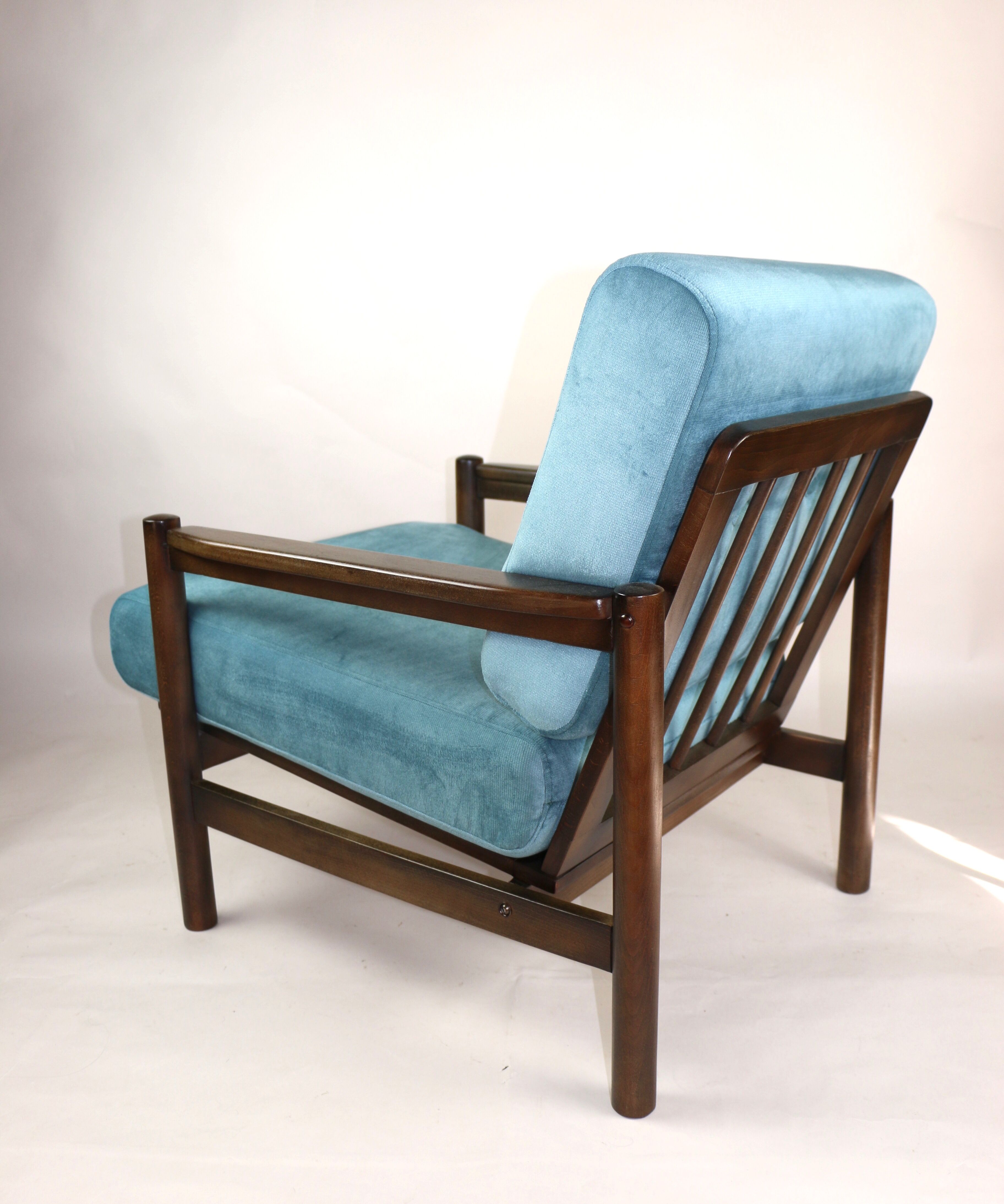 Vintage turquoise armchair, 1970s